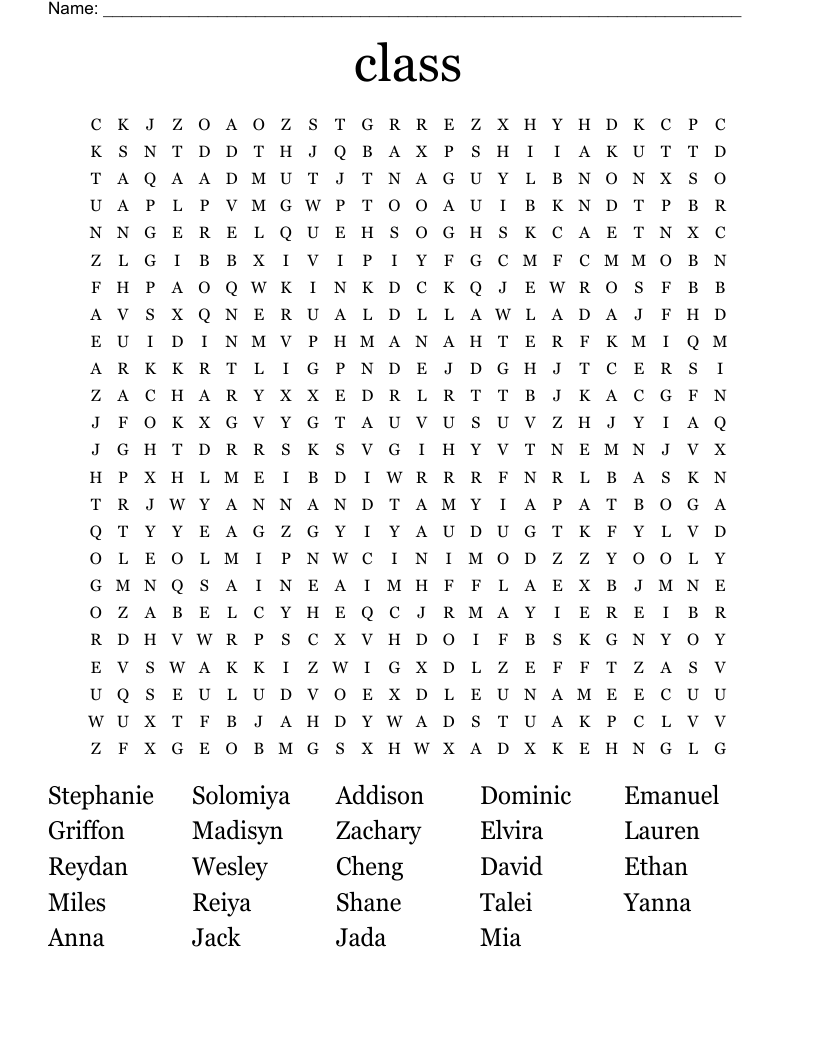 class Word Search