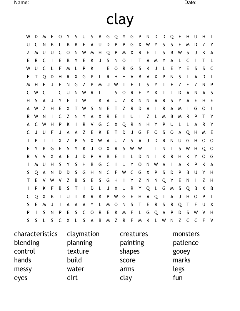 clay Word Search
