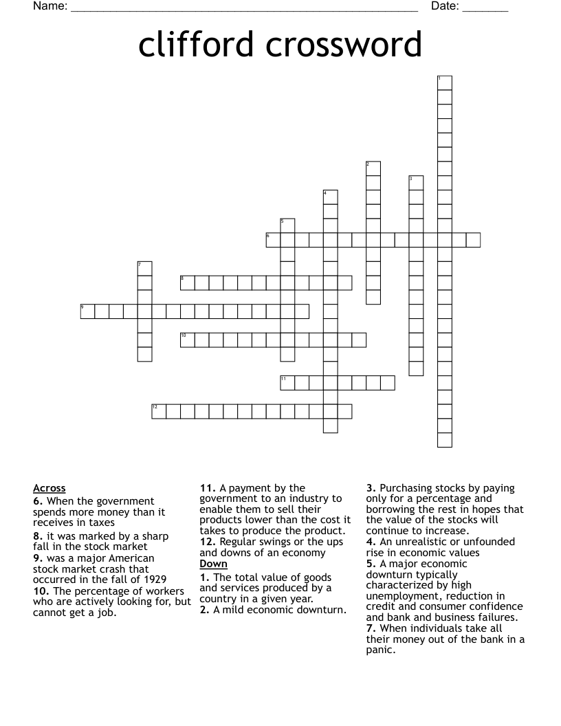 clifford crossword 