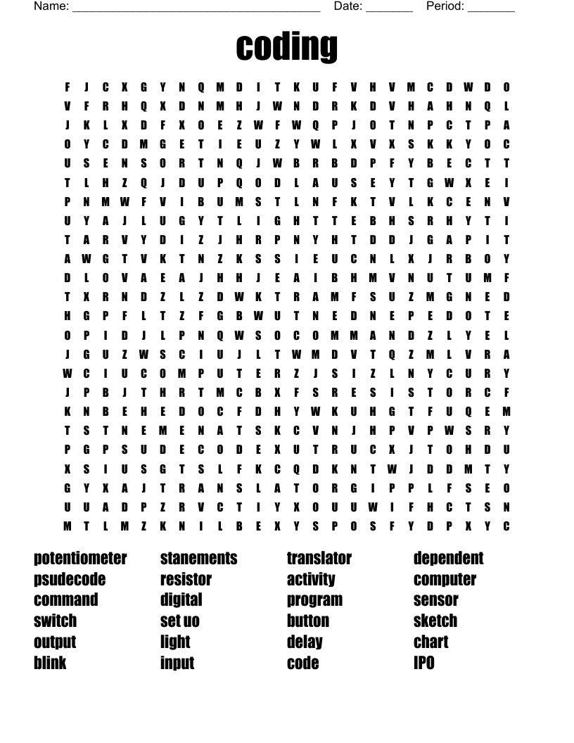 coding Word Search