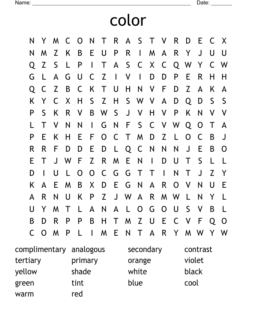 color Word Search