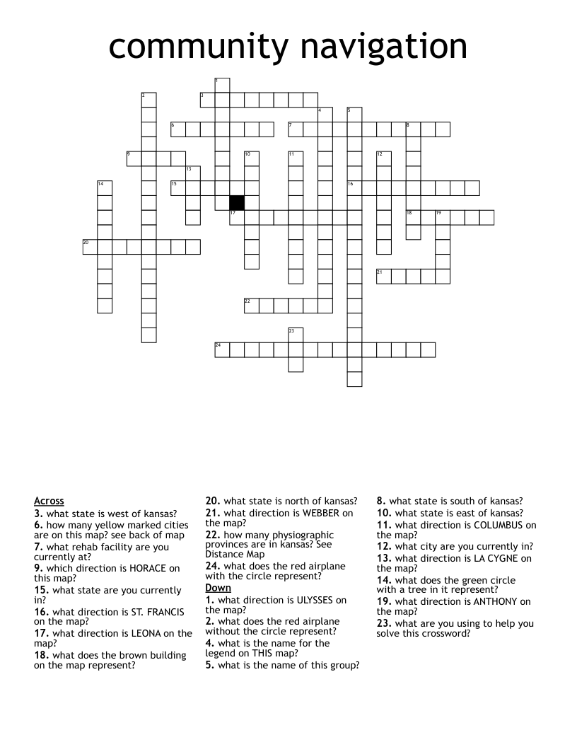 community navigation Crossword