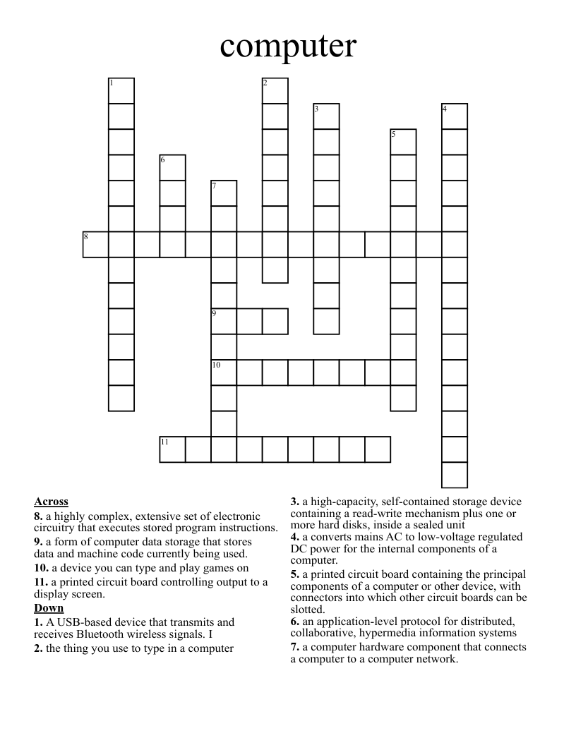 computer Crossword