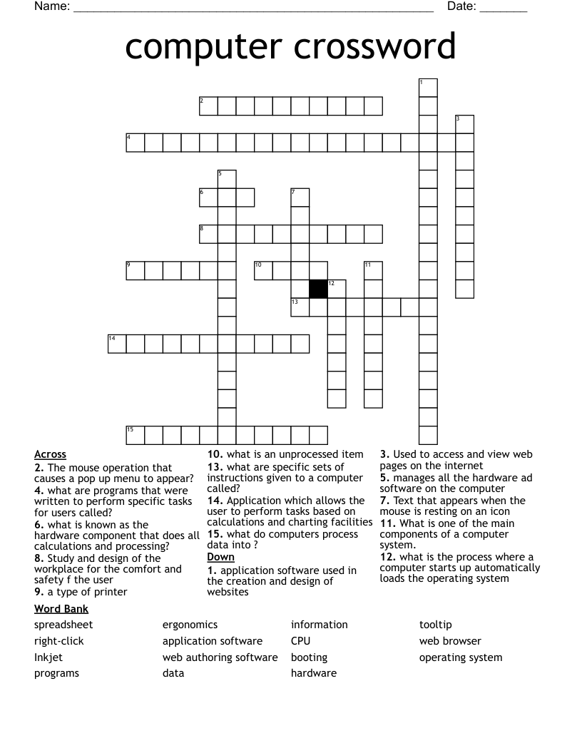 computer crossword