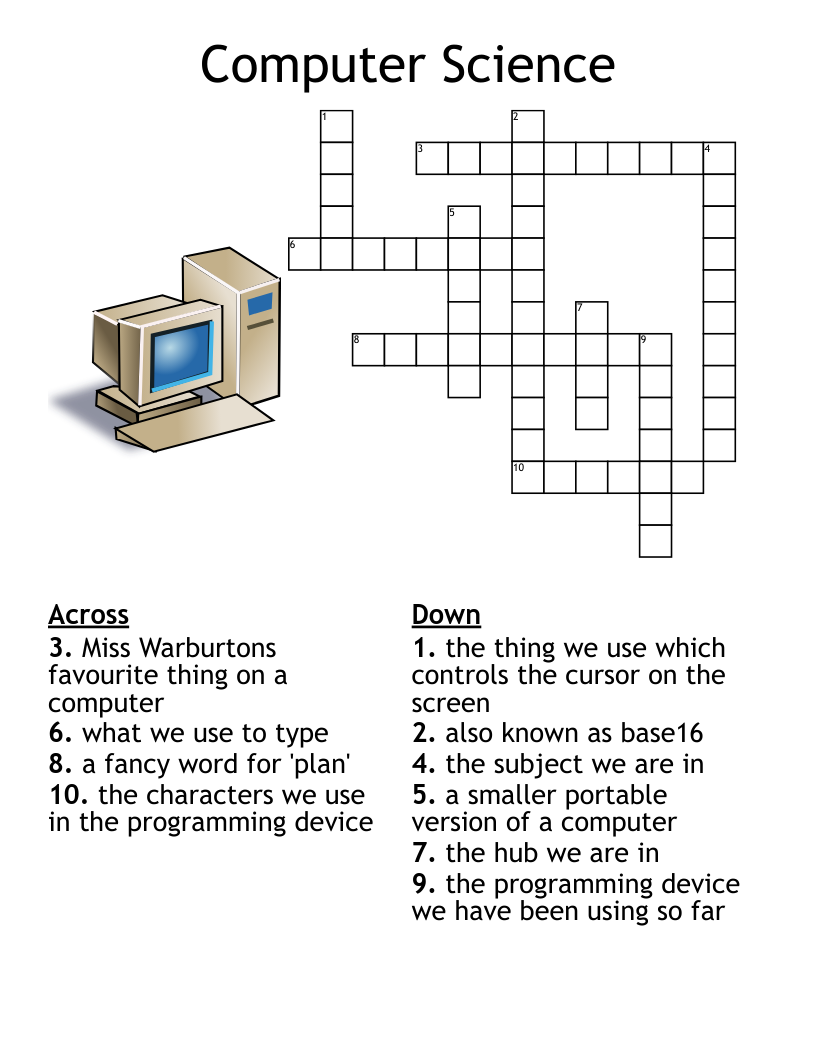 Computer Science Crossword