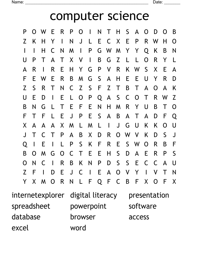computer science Word Search