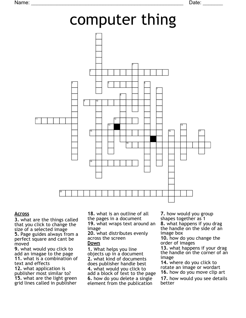 computer thing Crossword