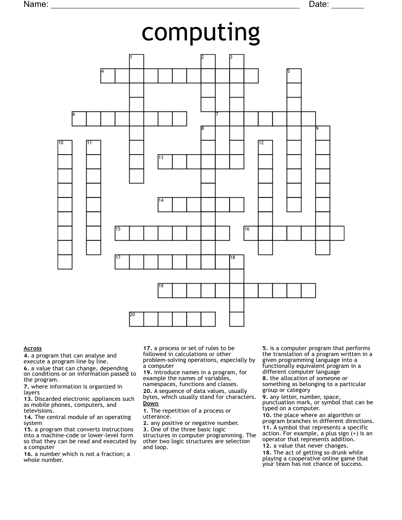 computing Crossword