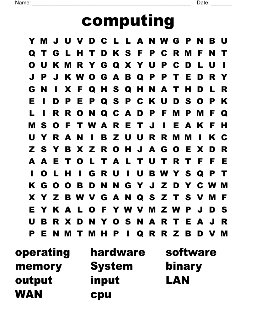 computing  Word Search