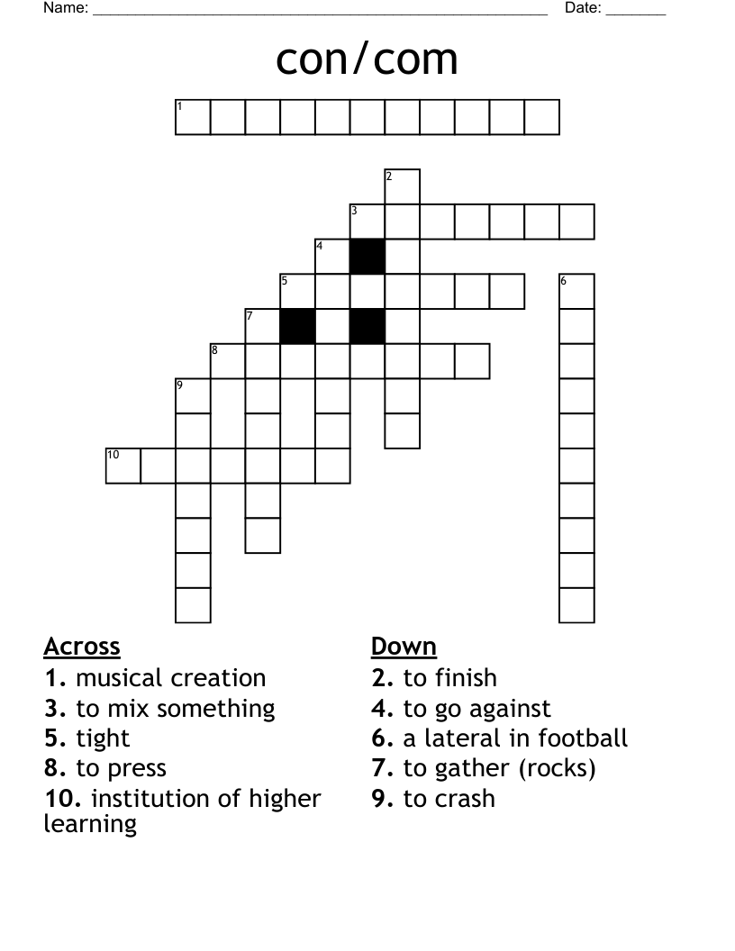 con/com Crossword