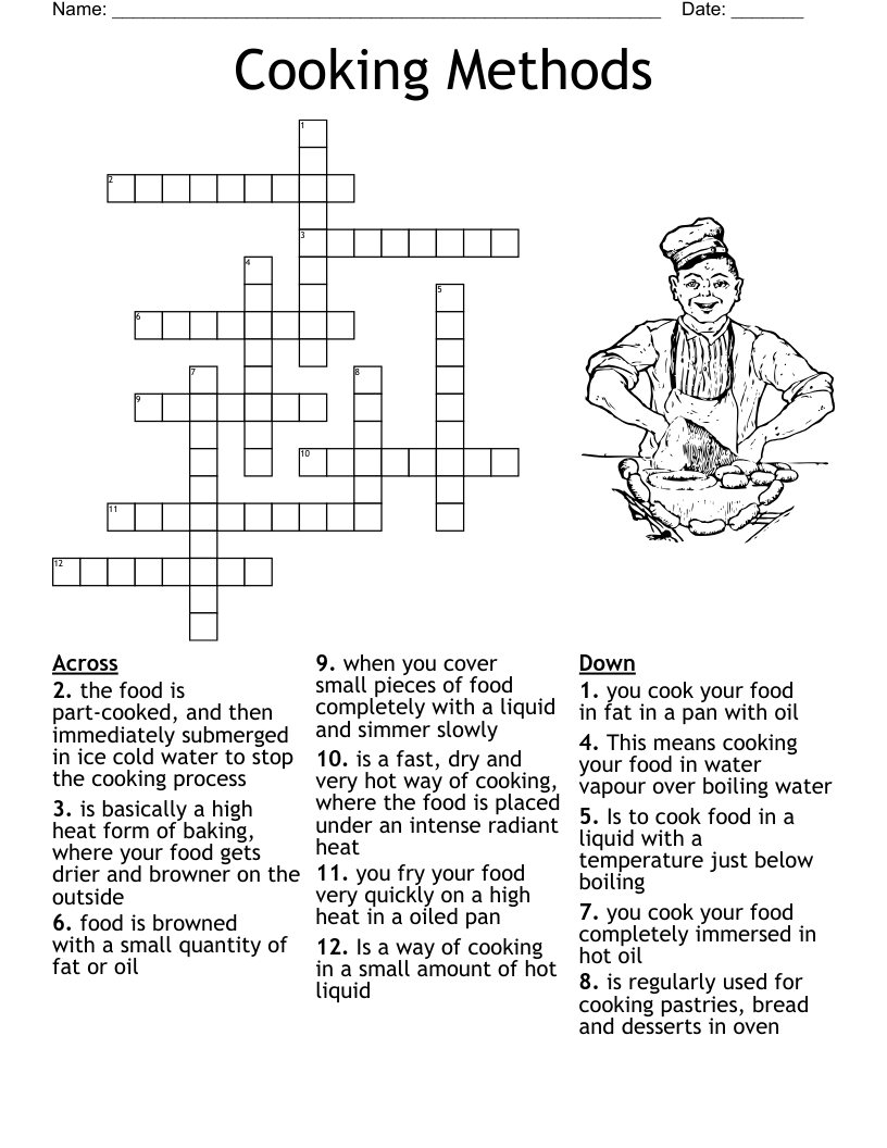 Cooking Methods Crossword