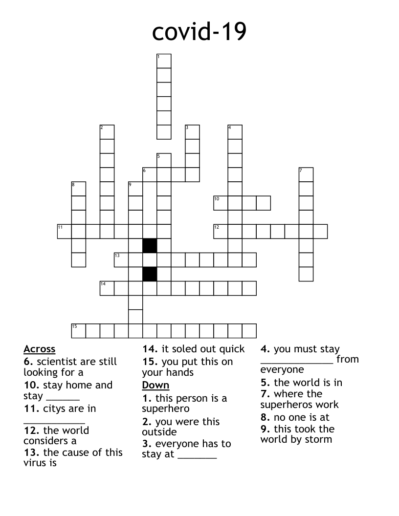 covid-19 Crossword