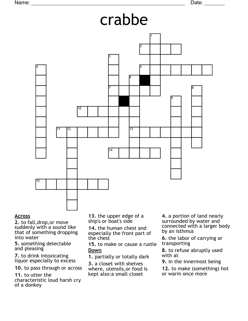 crabbe Crossword