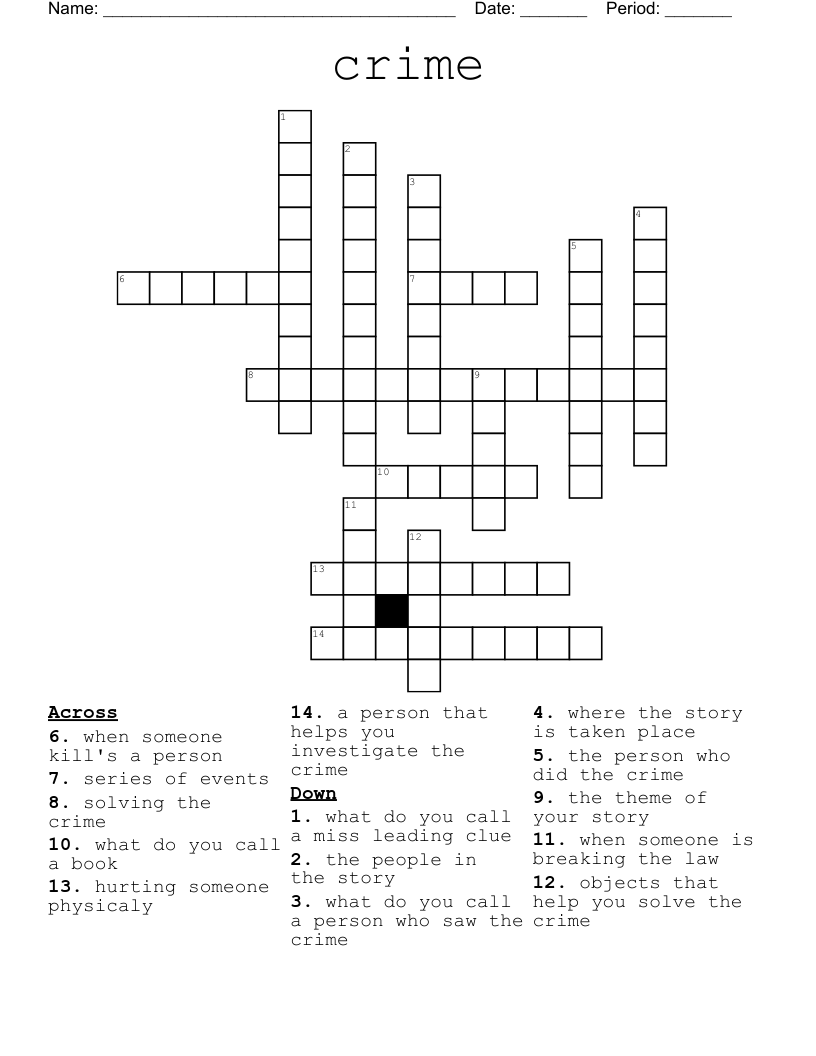 crime  Crossword