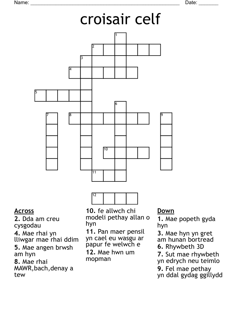 croisair celf Crossword