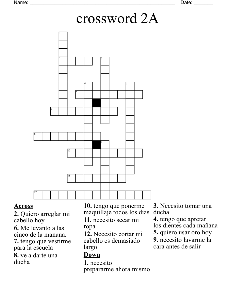 crossword 2A