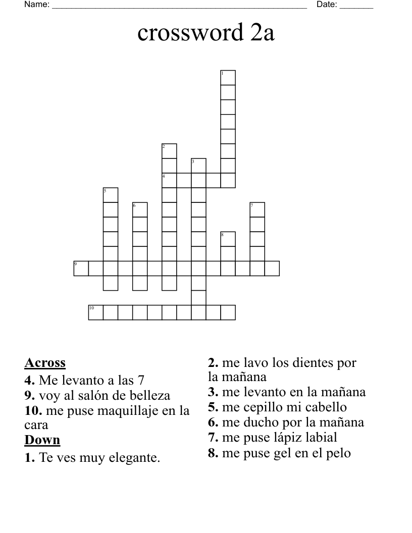 crossword 2a