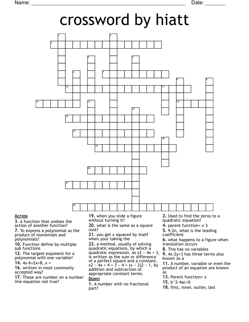 crossword by hiatt 