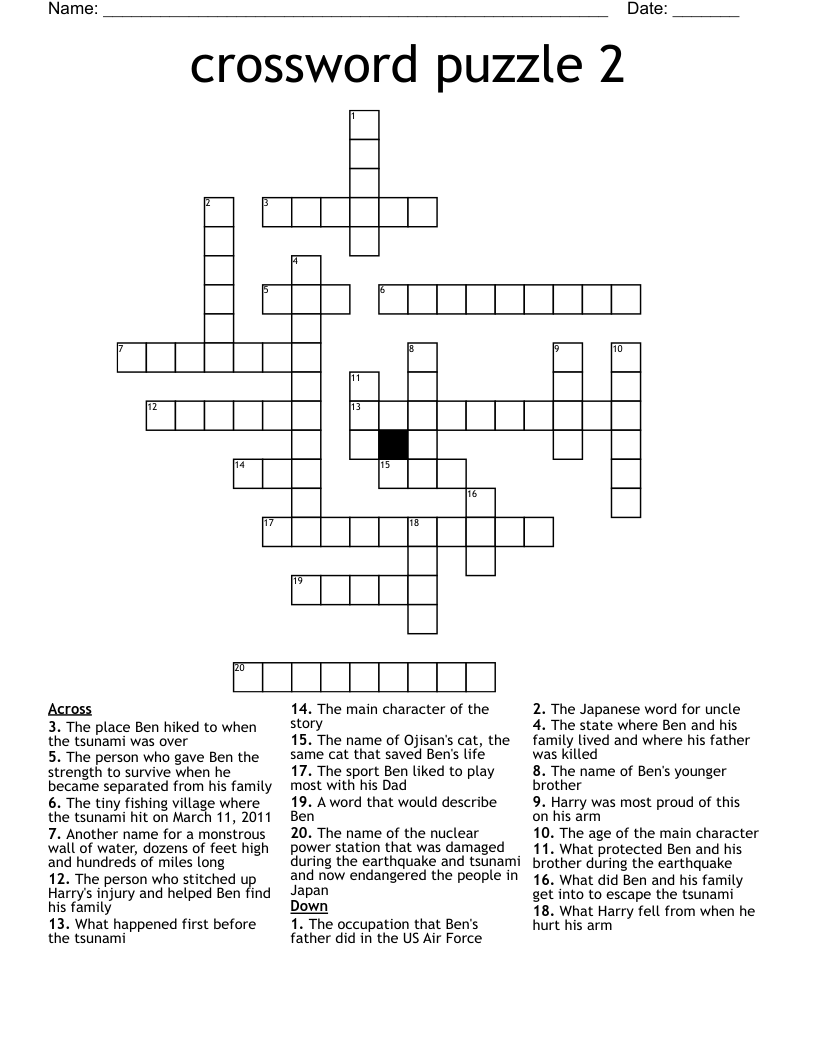 crossword puzzle 2
