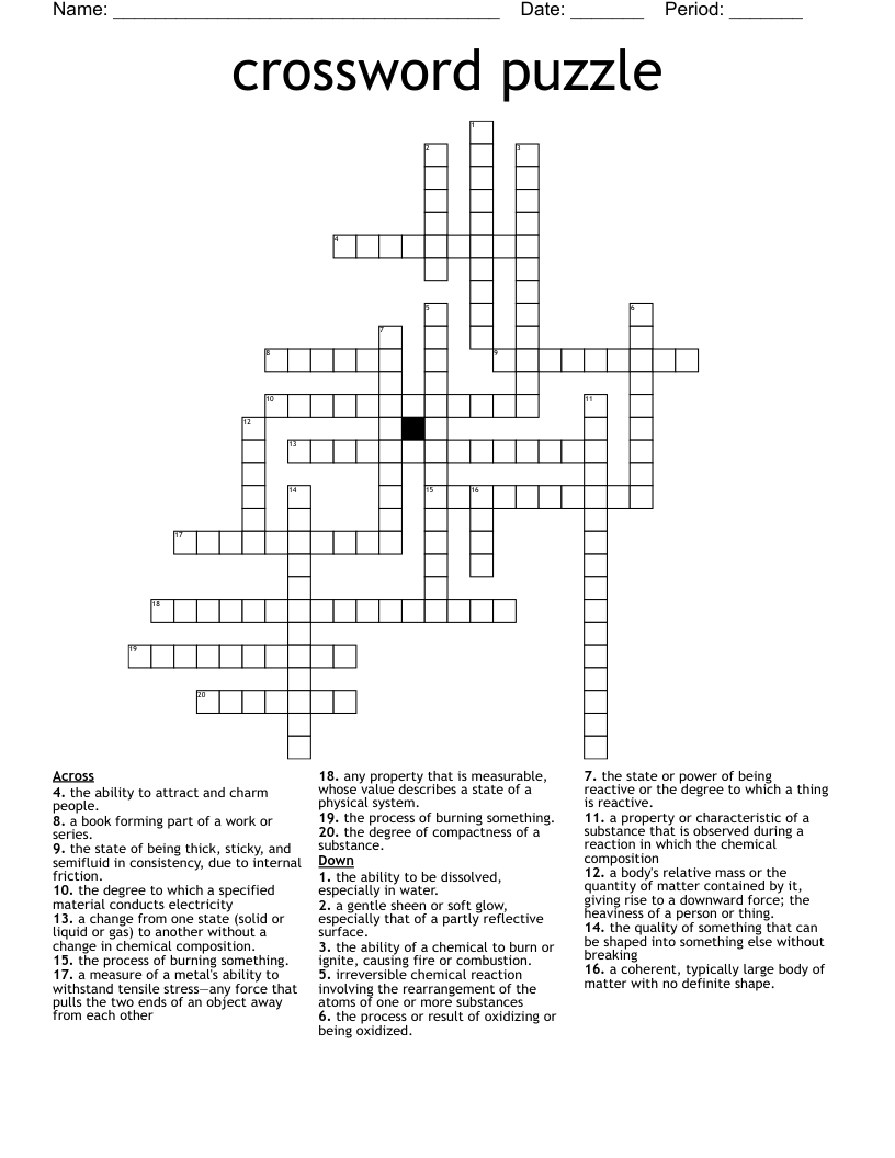 crossword puzzle 