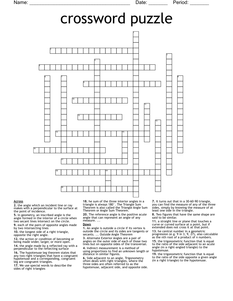crossword puzzle 