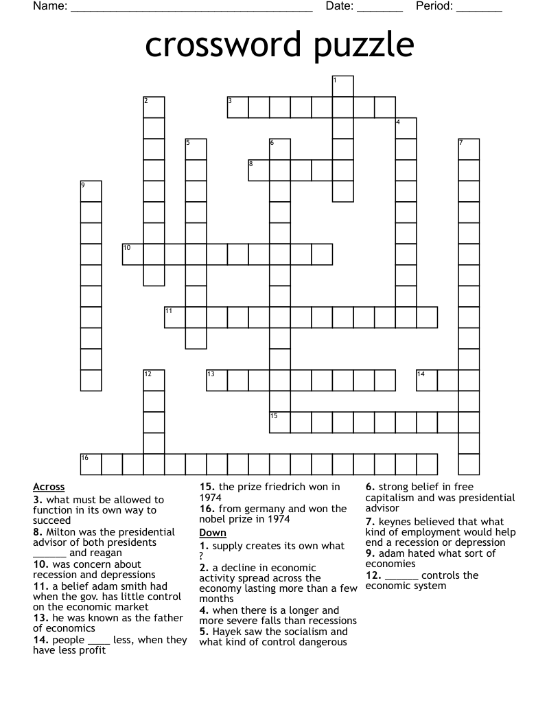 crossword puzzle 