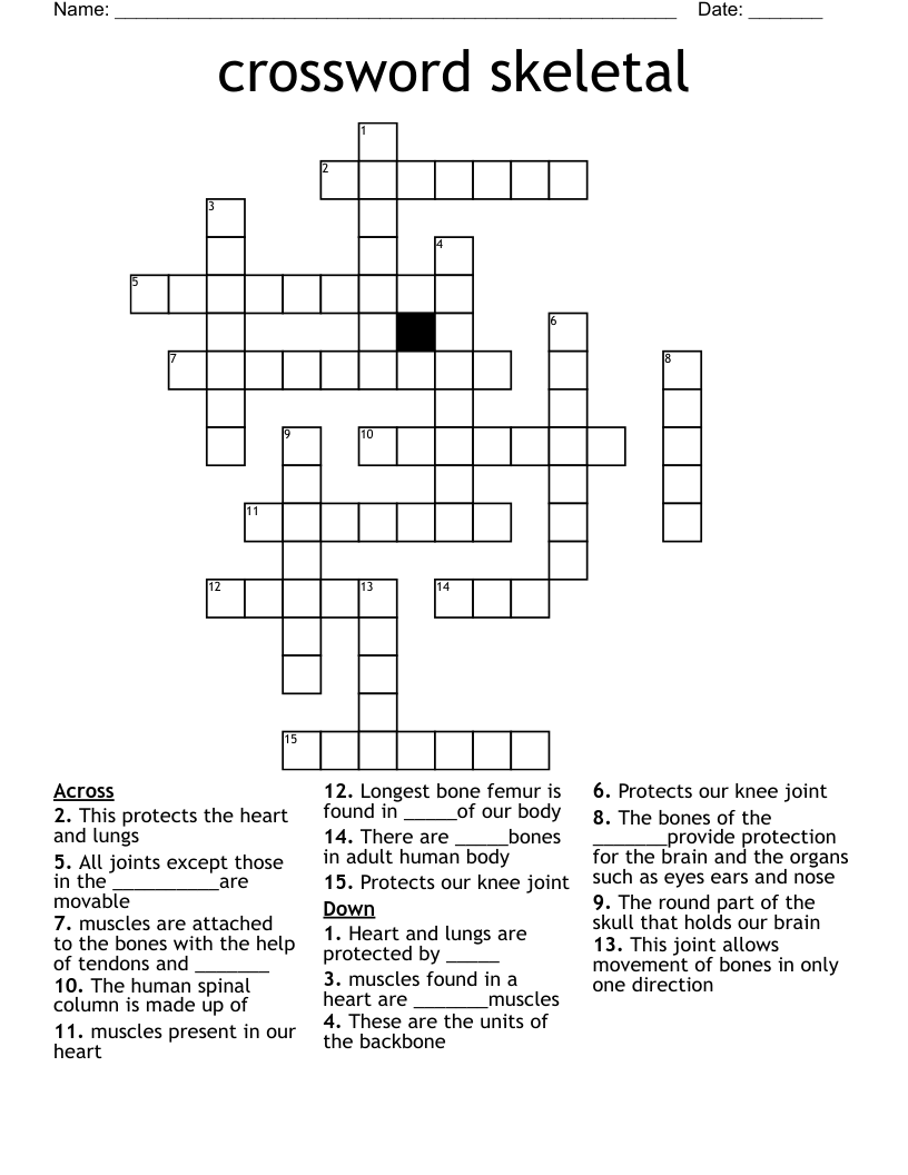 crossword skeletal