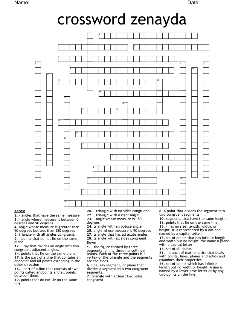 crossword zenayda 