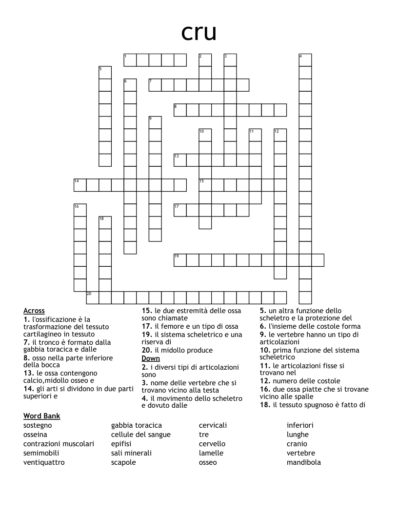 cru Crossword