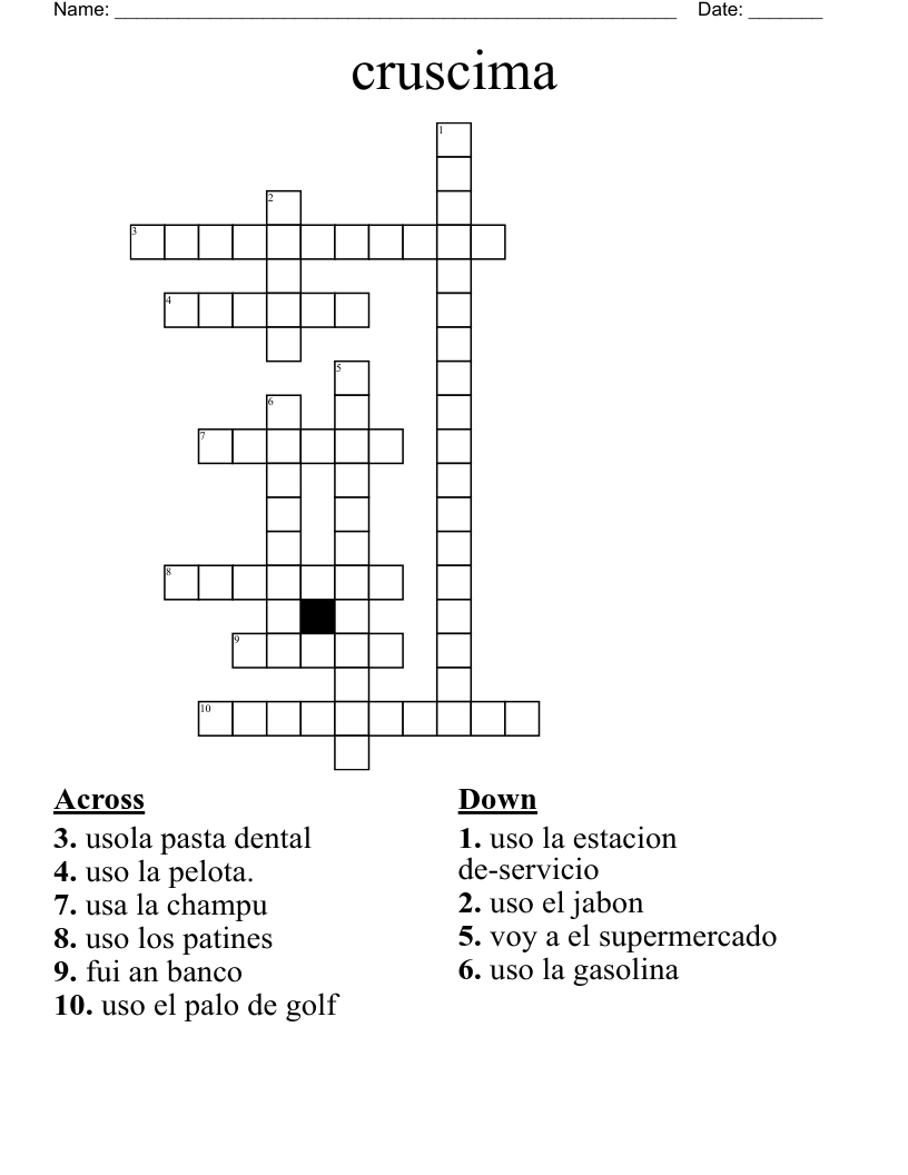 cruscima  Crossword
