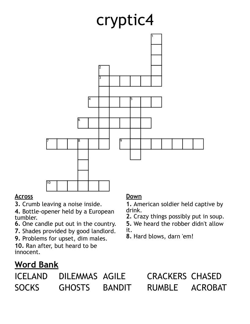 cryptic4 Crossword