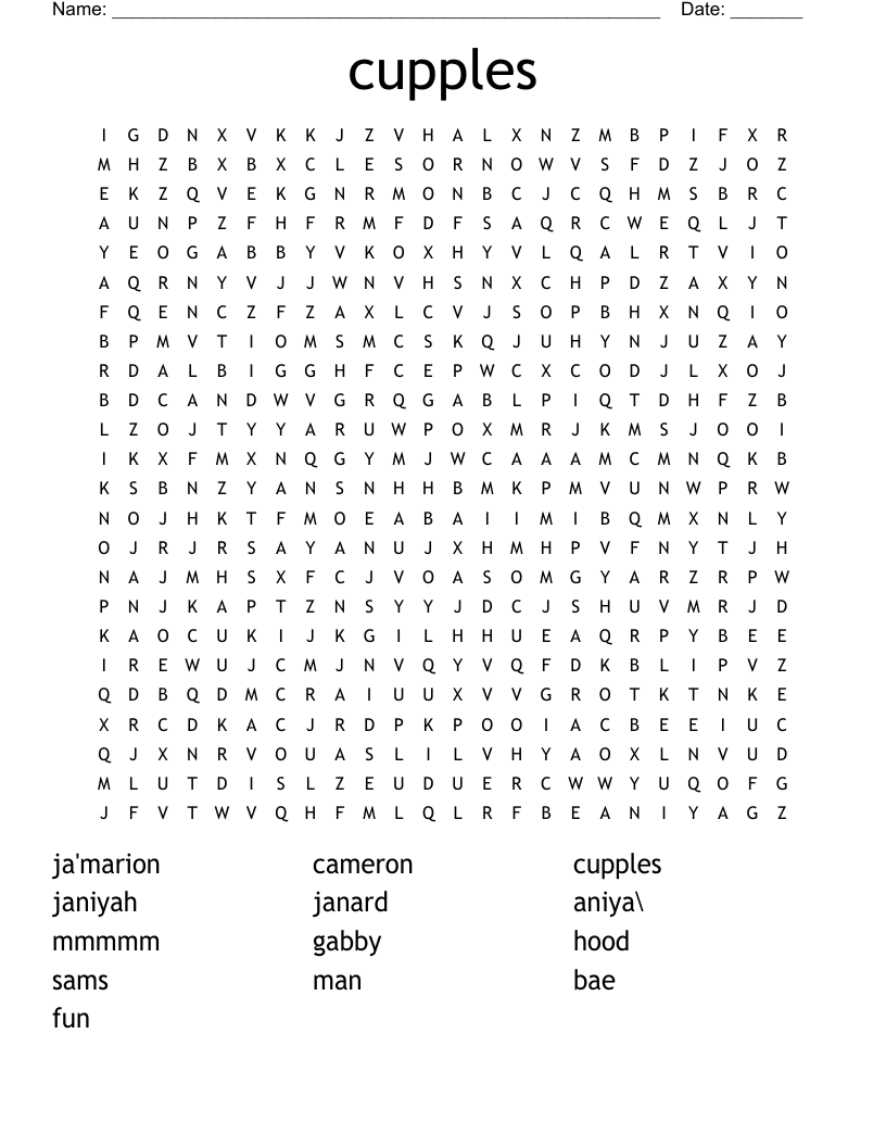 cupples Word Search