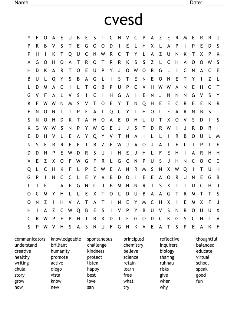 cvesd Word Search