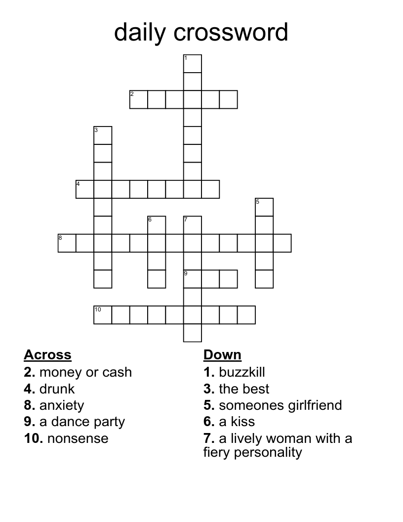 daily crossword 