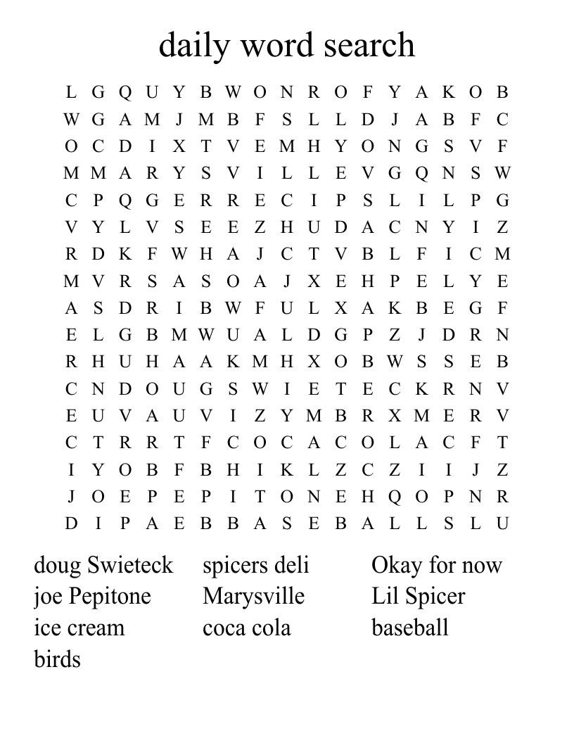 daily word search