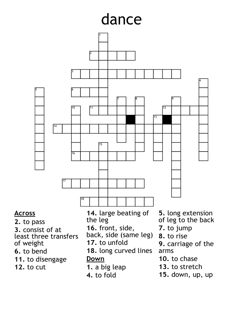 dance Crossword