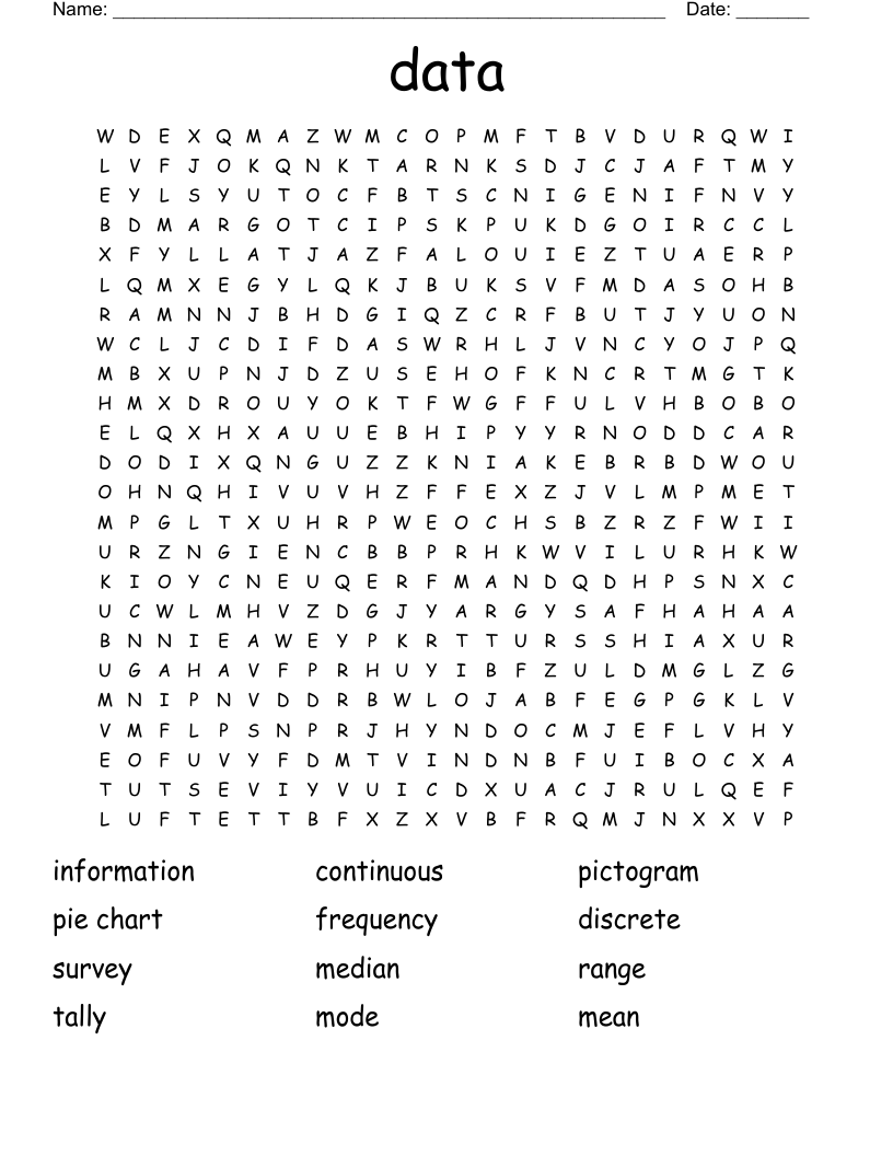 data Word Search