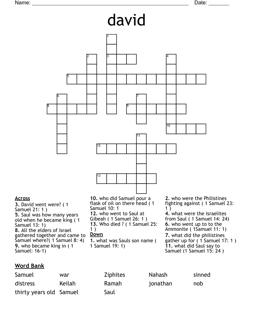 david Crossword