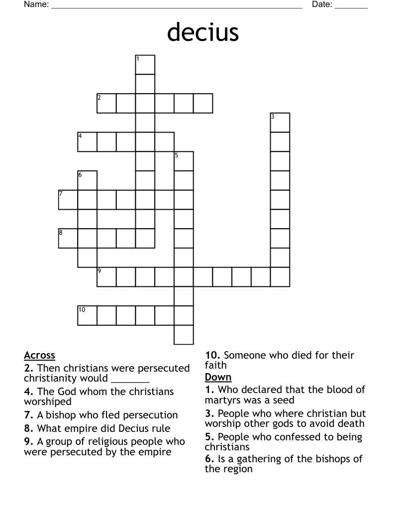decius Crossword