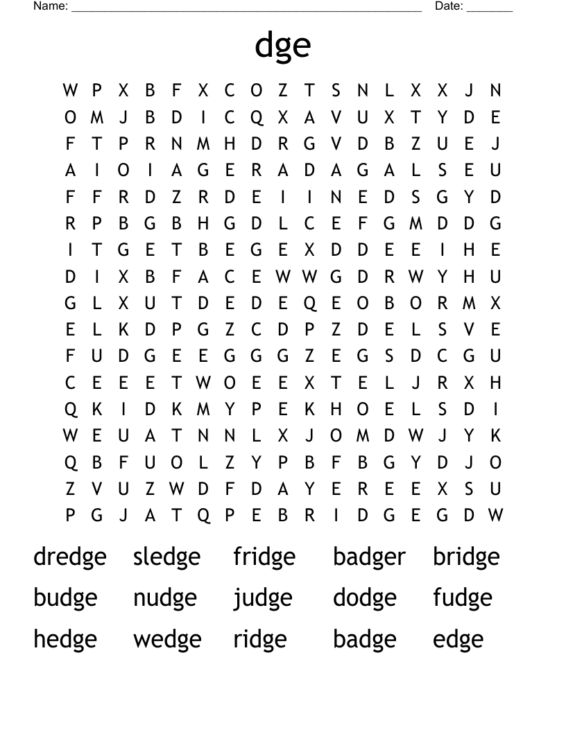 dge  Word Search