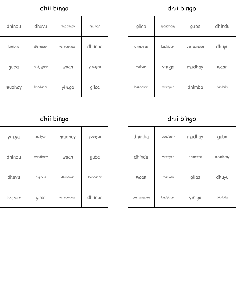 dhii bingo