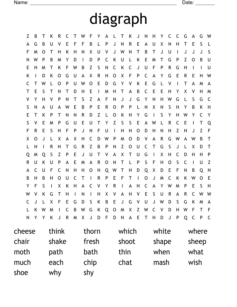diagraph Word Search