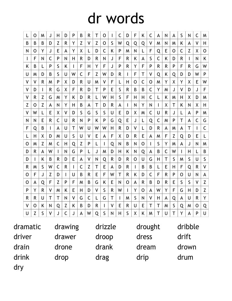 dr words Word Search