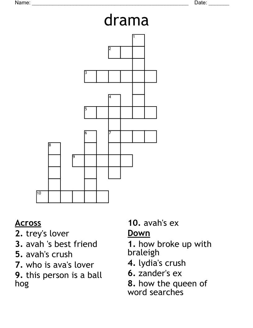 drama Crossword