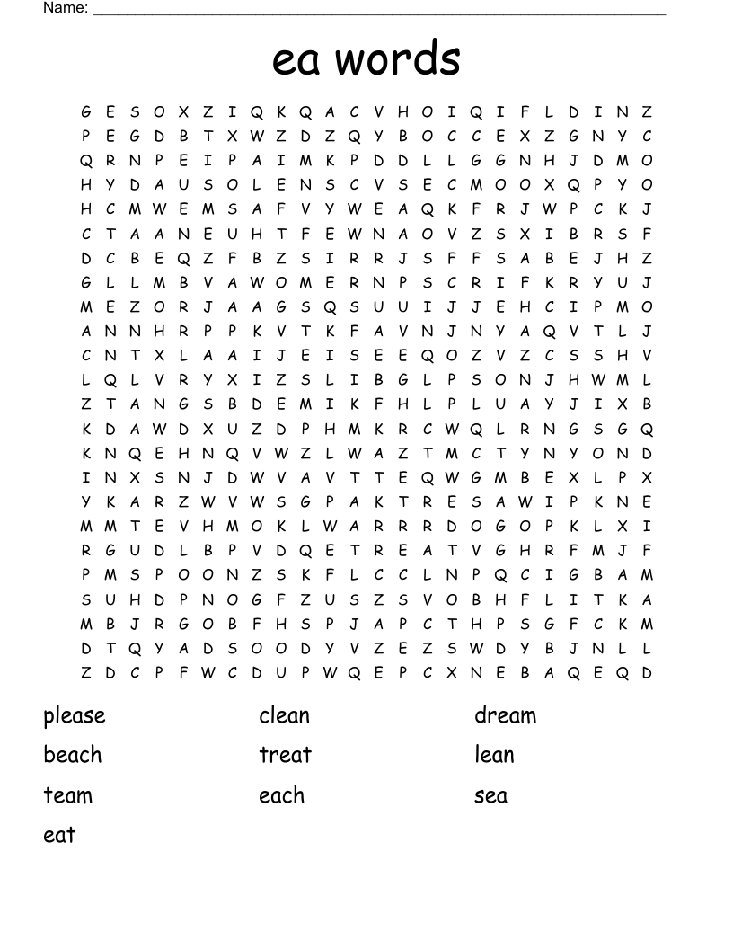 ea words Word Search