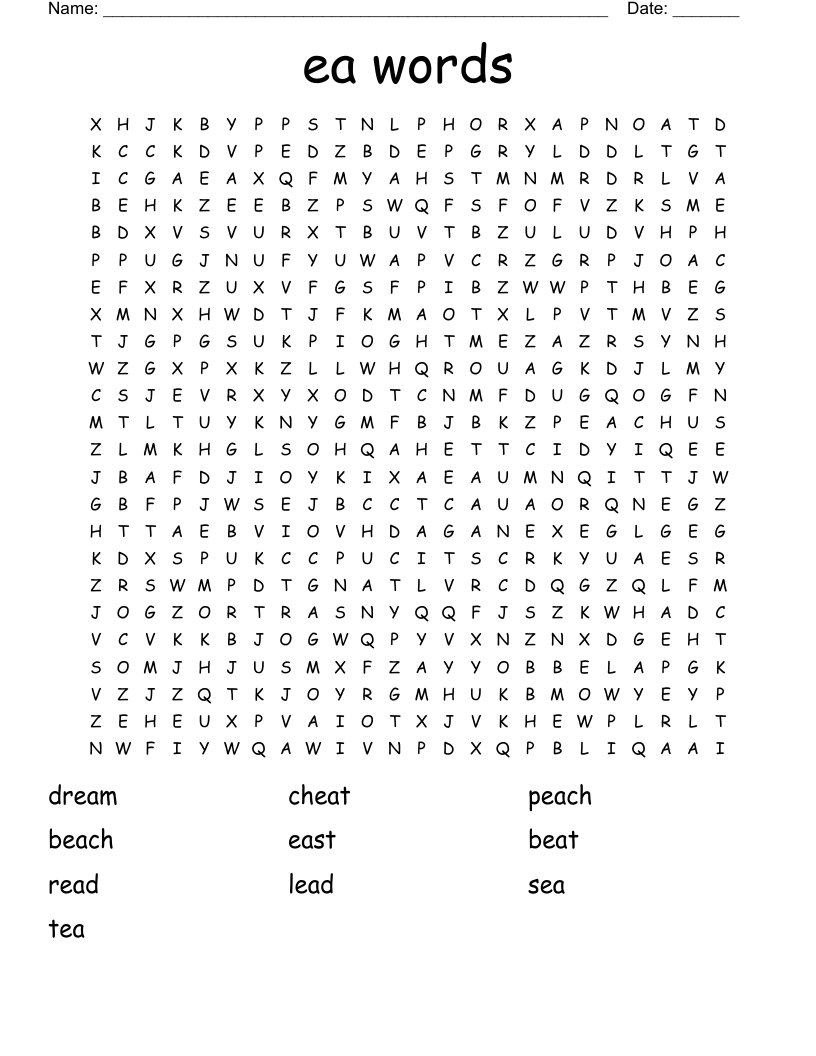 ea words Word Search