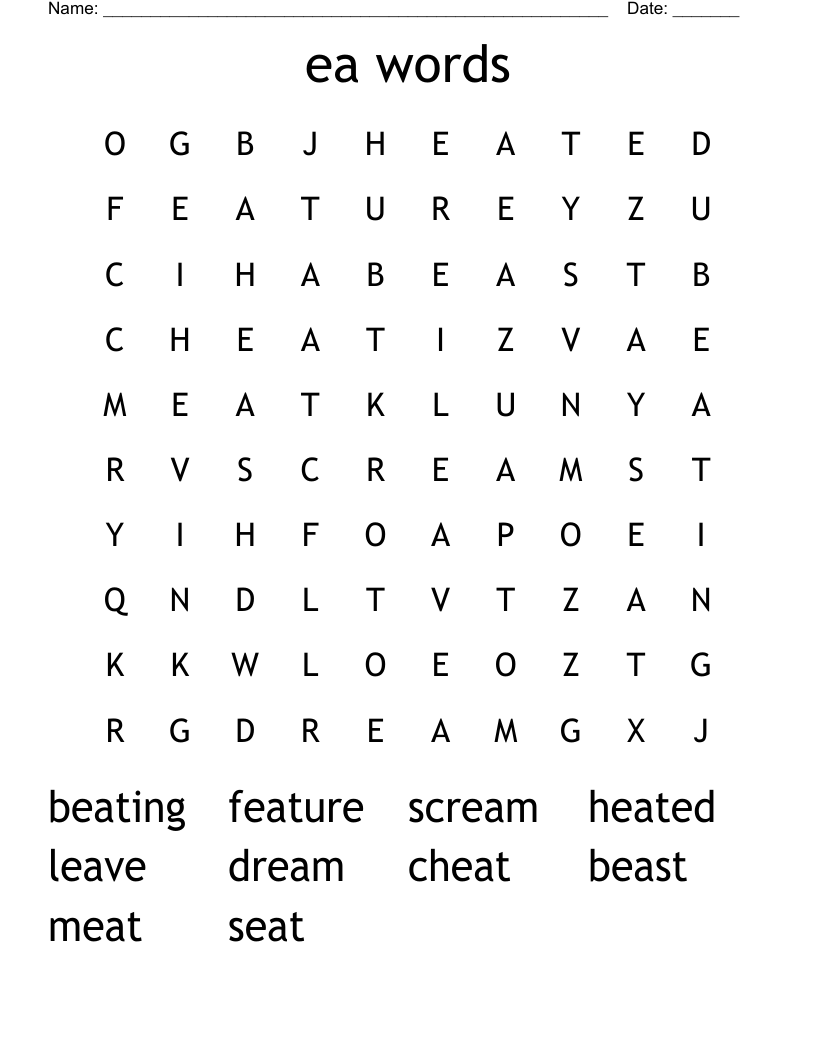 ea words Word Search