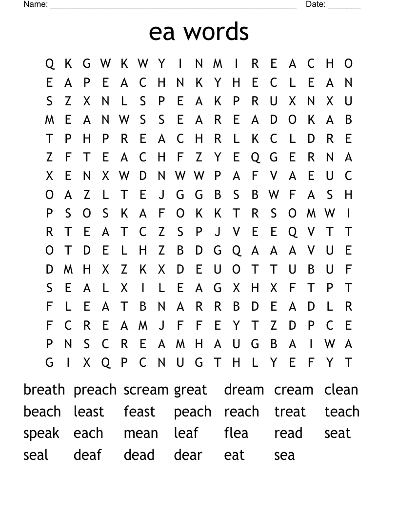 ea words Word Search