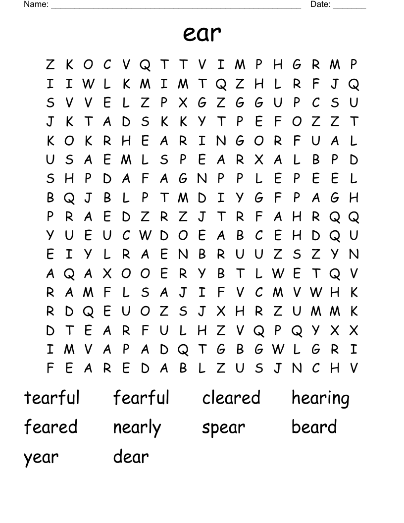 ear Word Search