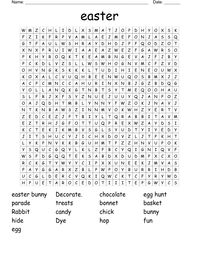 easter Word Search